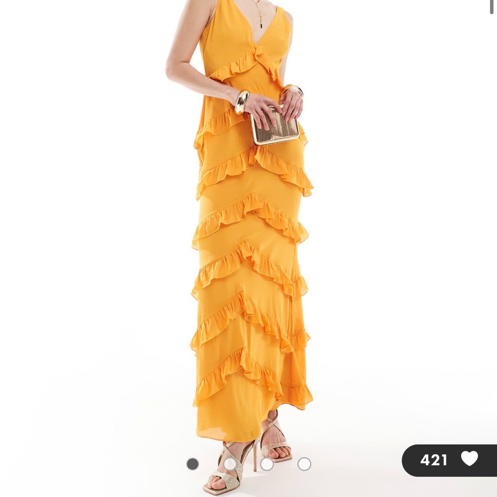 ASOS Ruffled Maxi Dress, NWT